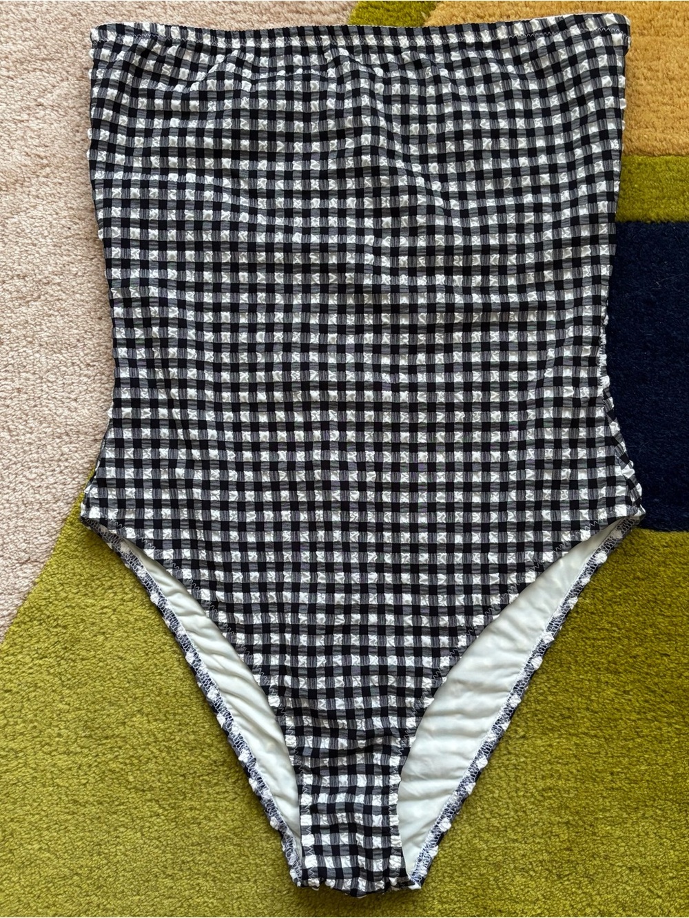 Solid & Striped one piece bathing suit